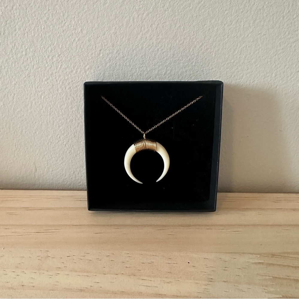 Boho tusk necklace